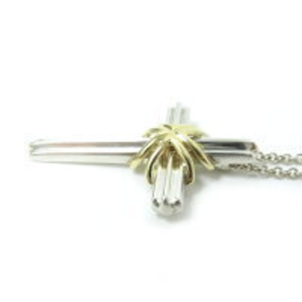 TIFFANY Co Signature Crossbody necklace pendant silver gold total